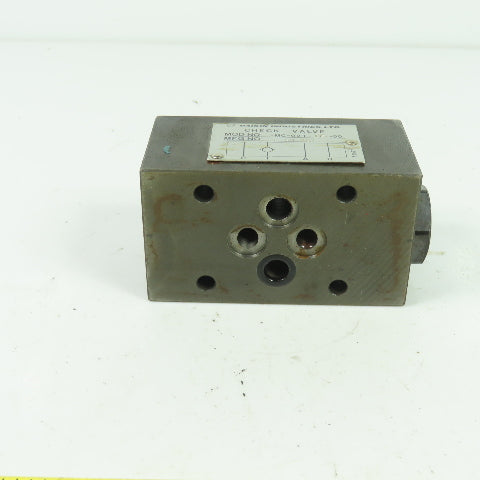 Daikin Industries MC-02T-05-50 Hydraulic Modular Check Valve