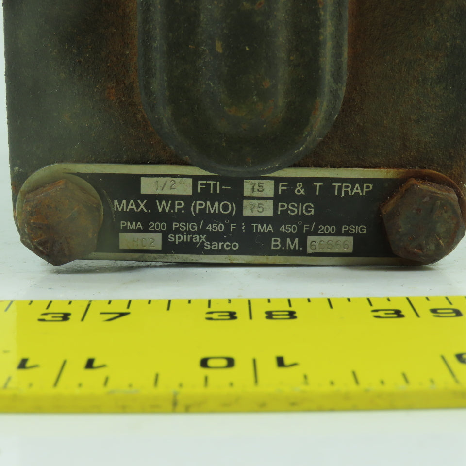Spirax Sarco FTI-75 Cast Iron Float & Thermostatic Steam Trap 1/2" NPT 75PSIG