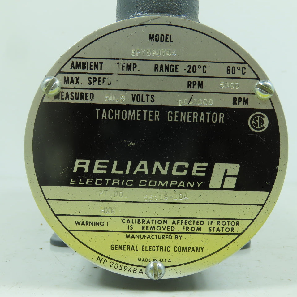 Reliance 5PY59JY44 Tachometer Generator 5000RPM 50.9V 5/16" Shaft