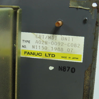 Fanuc A02B-0092-C082 CRT/MDI OM Operator Display Unit