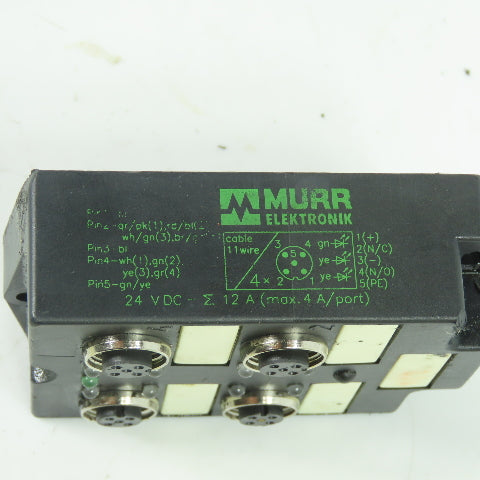 Murr Elektronik 4-Port Distributer Junction Box 5-Pin 24VDC 12A