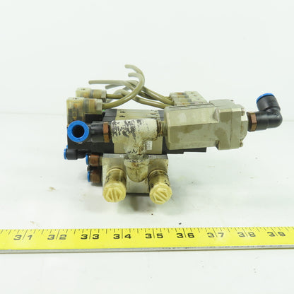 CKD 4KB229-L Pneumatic Solenoid Valve Manifold 24VDC 1/4" NPT