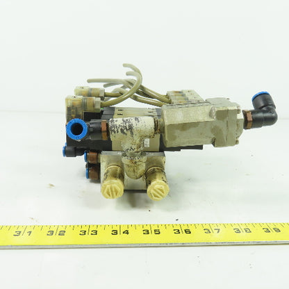 CKD 4KB229-L Pneumatic Solenoid Valve Manifold 24VDC 1/4" NPT