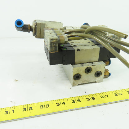 CKD 4KB229-L Pneumatic Solenoid Valve Manifold 24VDC 1/4" NPT