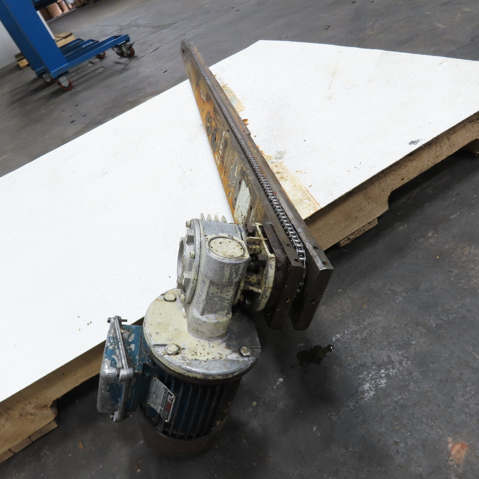 1/2" x 73" Chain End Finishing Cut Off Conveyor 70FPM 480V 3Ph