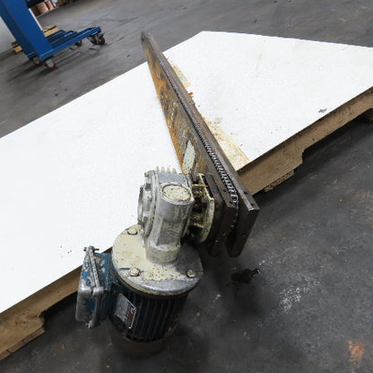 1/2" x 73" Chain End Finishing Cut Off Conveyor 70FPM 480V 3Ph