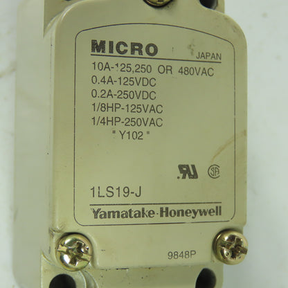 Yamatake Honeywell 1LS19-J 480VAC Rocker Arm Cam Roller Limit Switch
