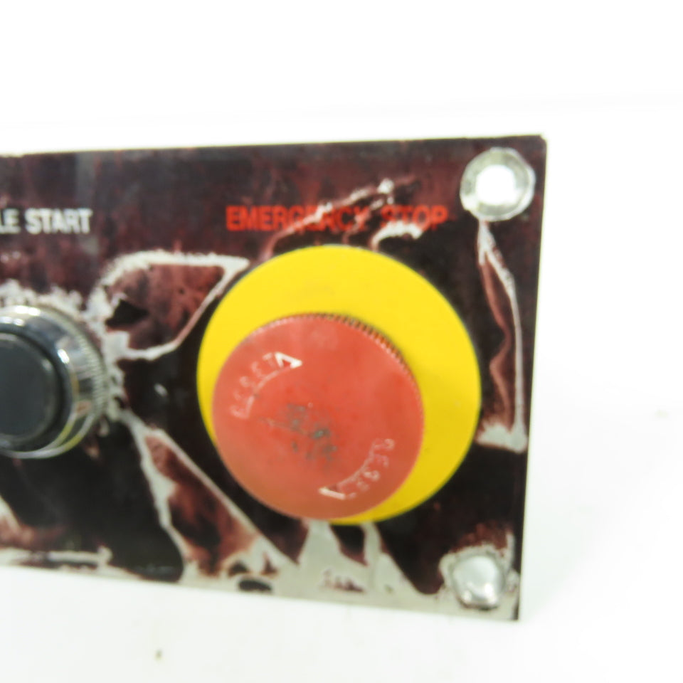 6"x4" Emergency Stop Cycle Start Push Button Control Panel Board