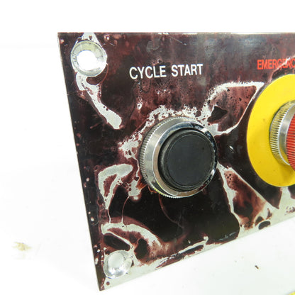 6"x4" Emergency Stop Cycle Start Push Button Control Panel Board