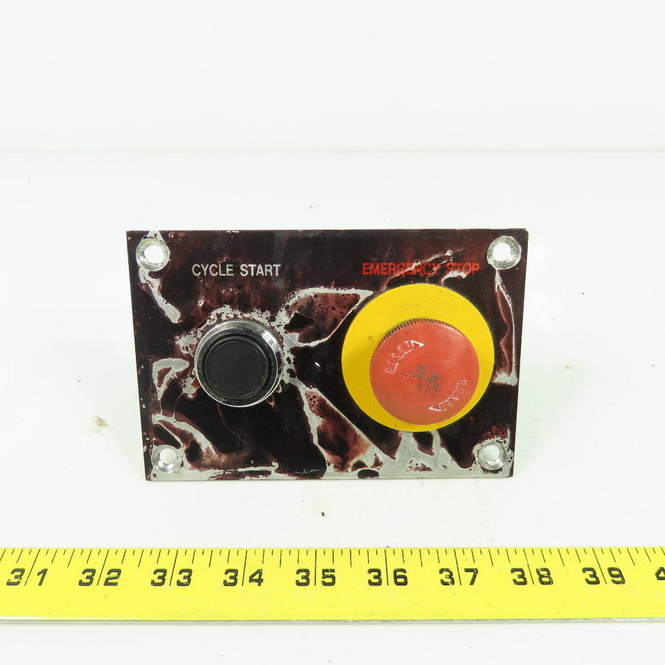 6"x4" Emergency Stop Cycle Start Push Button Control Panel Board