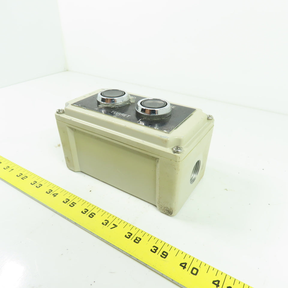 6"x3-1/4"x3-1/4" Forward Reverse Turret Push Button Control Box Enclosure