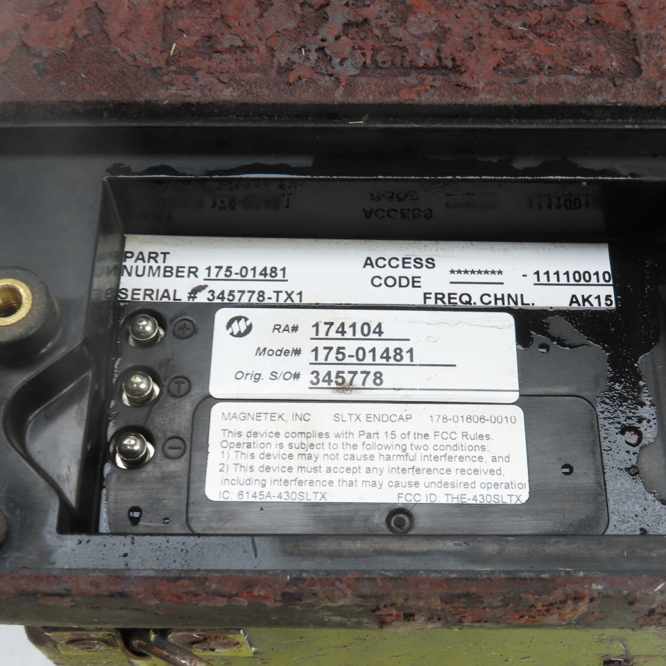 Magnetek 175-01481 Telemotive SLTX Remote Crane Controller Transmitter (Rough)