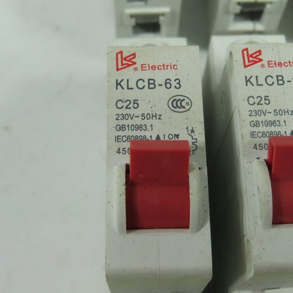 Kangling Electric KLCB-63 Circuit Breaker Switch 230V 50Hz Lot Of 13