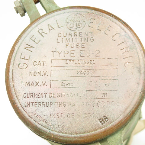 General Electric 177L108G21 EJ-2 2400V Current Limiting Fuse 9R 2.4kV