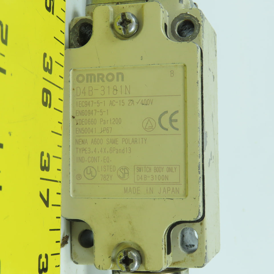 Omron D4B-3181N Limit Switch 2A 400V 6" Coil Spring
