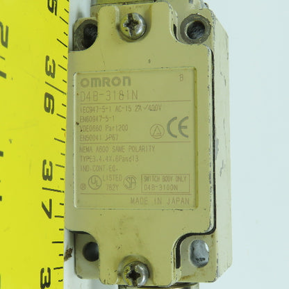 Omron D4B-3181N Limit Switch 2A 400V 6" Coil Spring