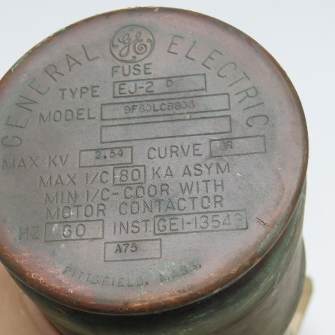 General Electric 9F60LCB806 EJ-2 2400V Current Limiting Fuse 6R 2.54kV