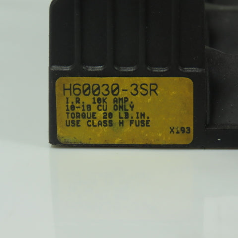 Buss H60030-3SR 600V Fuse Block Holder 30A 60C/75C Wire Lot Of 5