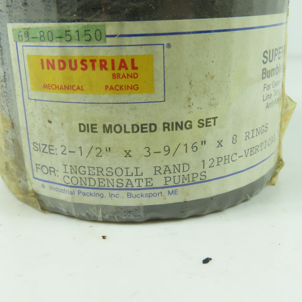 Industrial Packing 69-80-5150 Die Molded Ring Set 2-1/2"x3-9/16"x8 Rings