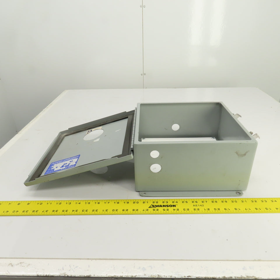 12" x 12" x 6" Steel Electrical Enclosure W/ Backplate & Hinged Door