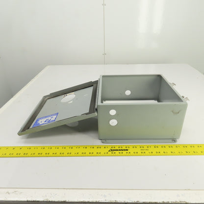 12" x 12" x 6" Steel Electrical Enclosure W/ Backplate & Hinged Door