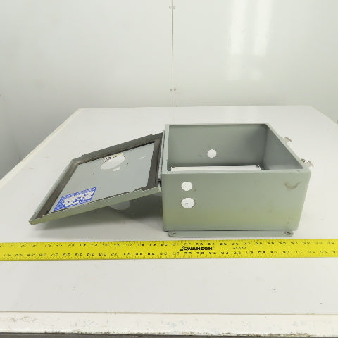 12" x 12" x 6" Steel Electrical Enclosure W/ Backplate & Hinged Door
