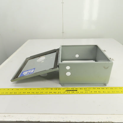 12" x 12" x 6" Steel Electrical Enclosure W/ Backplate & Hinged Door