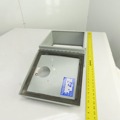12" x 12" x 6" Steel Electrical Enclosure W/ Backplate & Hinged Door