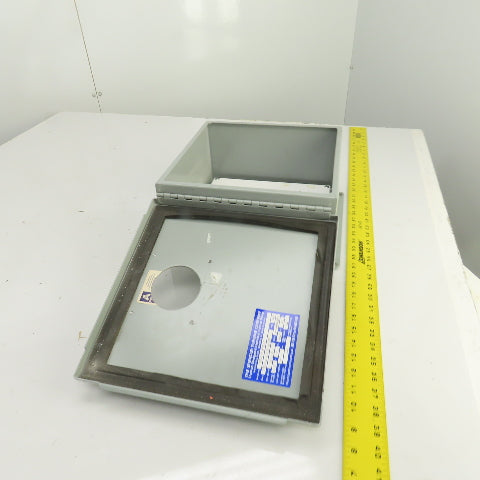 12" x 12" x 6" Steel Electrical Enclosure W/ Backplate & Hinged Door