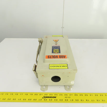Square D H-362AWK 60A Fusible Safety Disconnect Switch 600V AC/DC Raintight