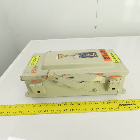 Square D H-362AWK 60A Fusible Safety Disconnect Switch 600V AC/DC Raintight