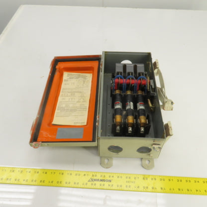 Square D H-362AWK 60A Fusible Safety Disconnect Switch 600V AC/DC Raintight