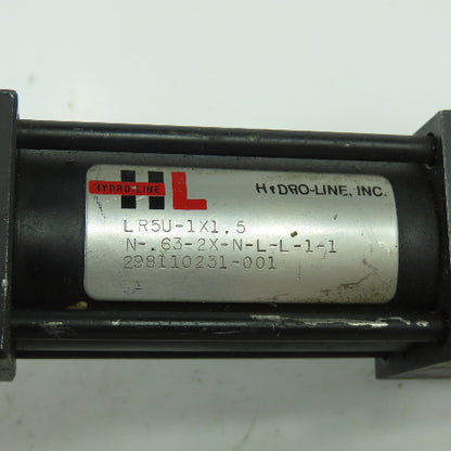Hydro-Line LR5U-1X1.5-N-.63-2X-N-L-L-1-1 Double Action Pneumatic Cylinder 1"Bore