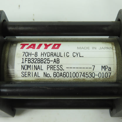 Parker Taiyo 70H-8 1FB32BB25-AB Double Acting Hydraulic Cylinder 20mm Stroke