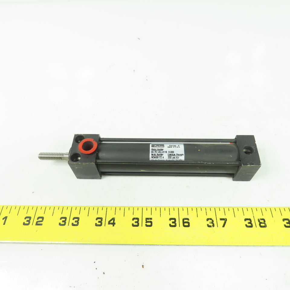 Parker 00.75 USLUV16 3.000 Double Acting Pneumatic Cylinder 3" Stroke 3/4" Bore