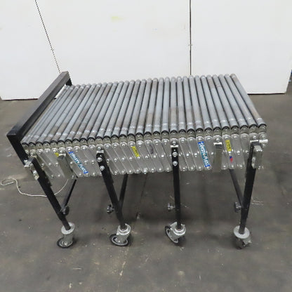 Best Flex 1.5 Power 28" x 12' Flexible Accordion Gravity Roller Conveyor