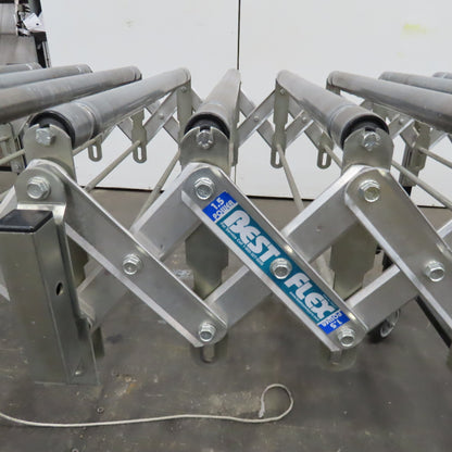 Best Flex 1.5 Power 28" x 12' Flexible Accordion Gravity Roller Conveyor