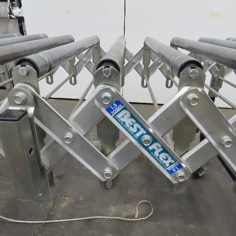 Best Flex 1.5 Power 28" x 12' Flexible Accordion Gravity Roller Conveyor