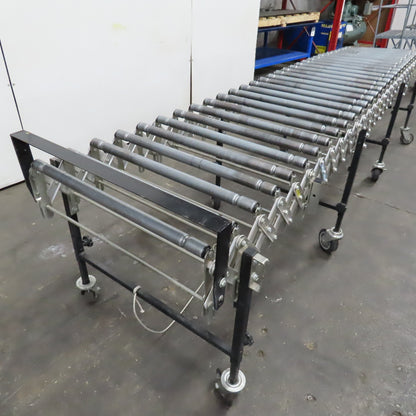 Best Flex 1.5 Power 28" x 12' Flexible Accordion Gravity Roller Conveyor