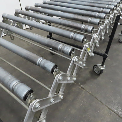 Best Flex 1.5 Power 28" x 12' Flexible Accordion Gravity Roller Conveyor