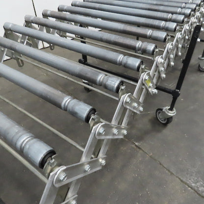 Best Flex 1.5 Power 28" x 12' Flexible Accordion Gravity Roller Conveyor