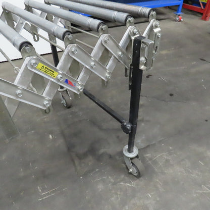 Best Flex 1.5 Power 28" x 12' Flexible Accordion Gravity Roller Conveyor