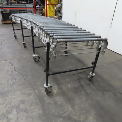 Best Flex 1.5 Power 28" x 12' Flexible Accordion Gravity Roller Conveyor