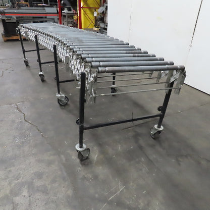 Best Flex 1.5 Power 28" x 12' Flexible Accordion Gravity Roller Conveyor