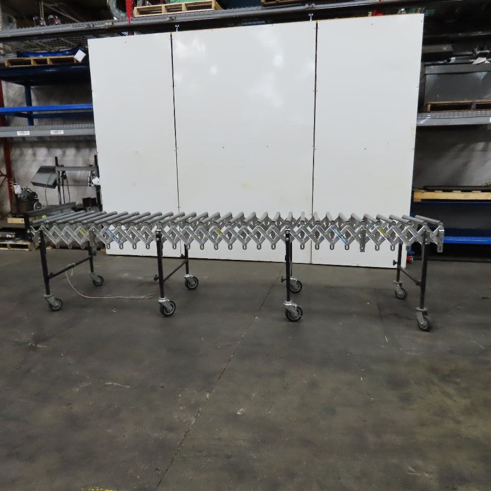 Best Flex 1.5 Power 28" x 12' Flexible Accordion Gravity Roller Conveyor