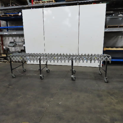 Best Flex 1.5 Power 28" x 12' Flexible Accordion Gravity Roller Conveyor