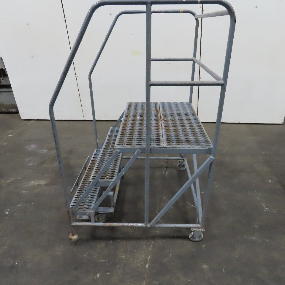 Cotterman 3 Step Rolling Work Platform 36" Wide x 24" Self Locking 30" Tall