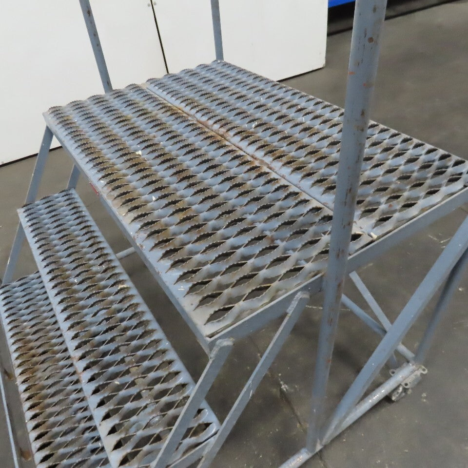 Cotterman 3 Step Rolling Work Platform 36" Wide x 24" Self Locking 30" Tall
