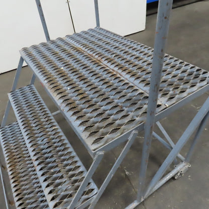 Cotterman 3 Step Rolling Work Platform 36" Wide x 24" Self Locking 30" Tall