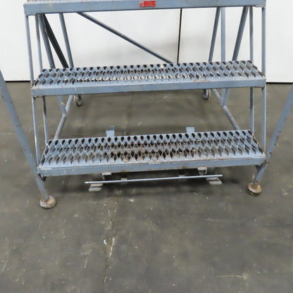 Cotterman 3 Step Rolling Work Platform 36" Wide x 24" Self Locking 30" Tall